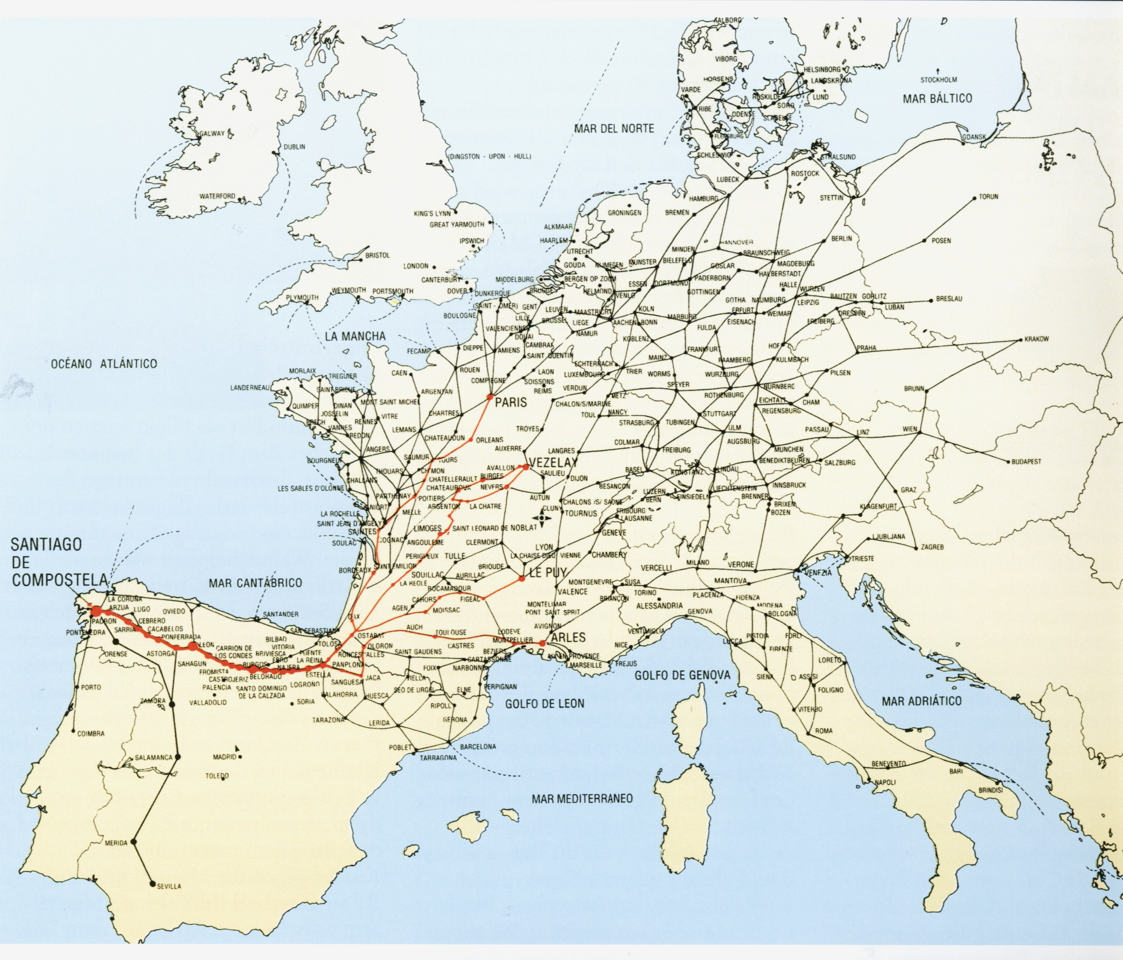 Jakobswege quer durch Europa